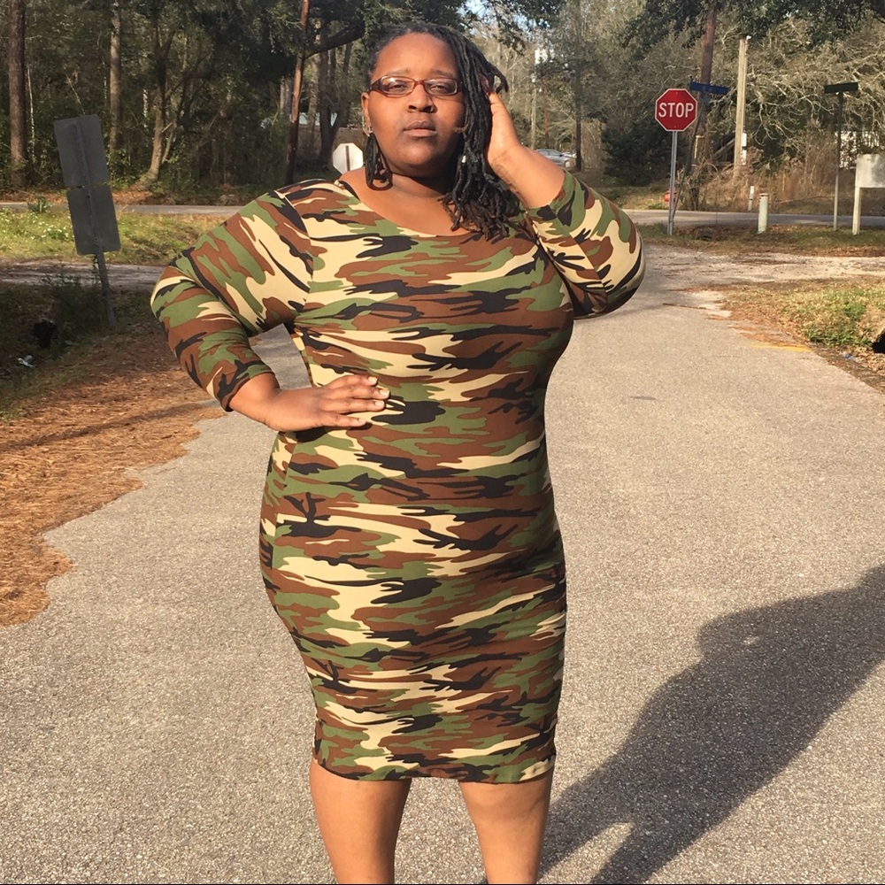 Camouflage Print Dress